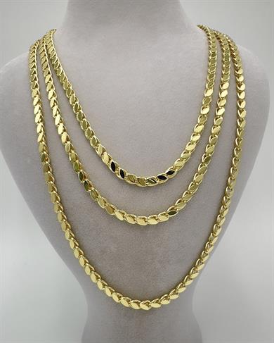 Vp 14 K Altın Kaplama 45cm 50cm 60cm Arpa Kolyeler ( Seçim yaparak sepete ayrı ayrı ekleyiniz) 