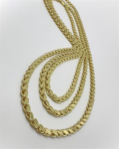 Vp 14 K Altın Kaplama 45cm 50cm 60cm Arpa Kolyeler ( Seçim yaparak sepete ayrı ayrı ekleyiniz) 