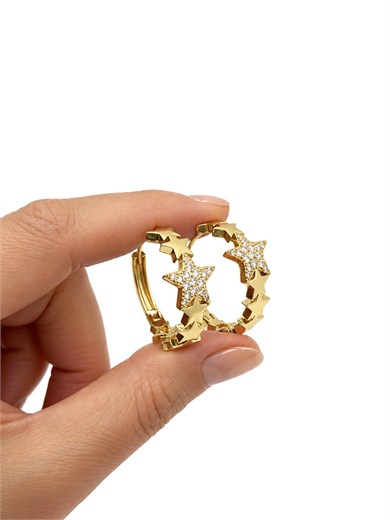 Vp 14 K Altın Kaplama Astral Işıltı Model Küpe
