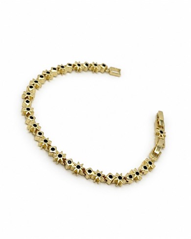 Vp 14 K Altın Kaplama Black North Star Model Bileklik