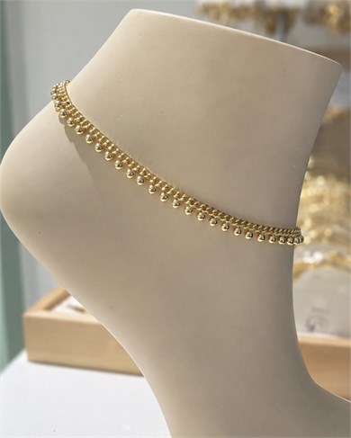 Vp 14 K Altın Kaplama Dorika Model Halhal