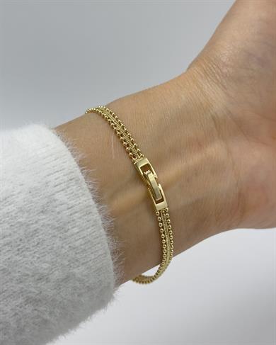 Vp 14 K Altın Kaplama Dorikalı Zincir Bileklik