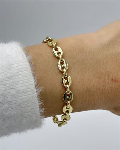 Vp 14 K Altın Kaplama Düğme Model Bileklik