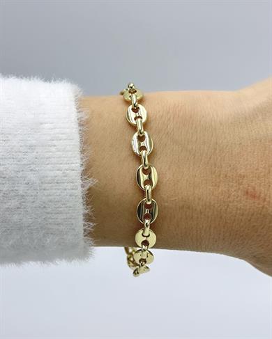 Vp 14 K Altın Kaplama Düğme Model Bileklik