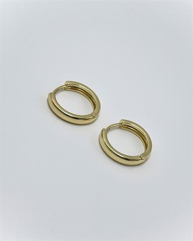 Vp 14 K Altın Kaplama Düz  Halka Model Küpe