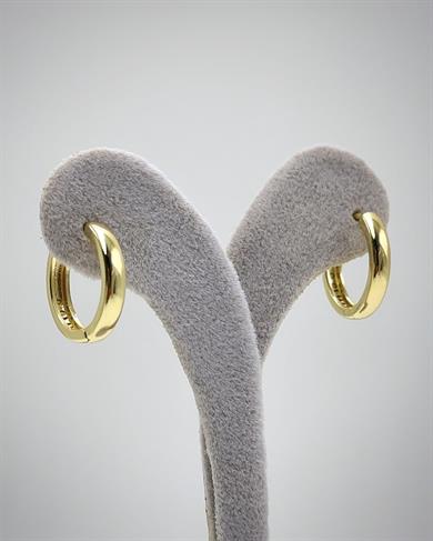 Vp 14 K Altın Kaplama Düz  Halka Model Küpe