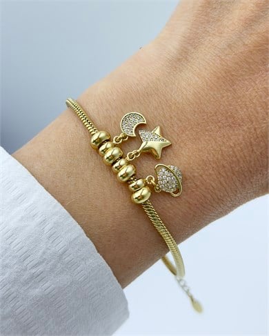 Vp 14 K Altın Kaplama Feza Charm Bileklik