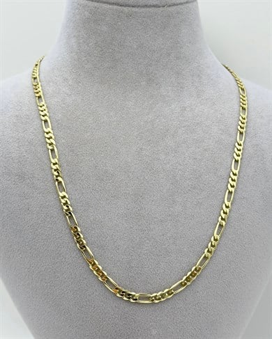 Vp 14 K Altın Kaplama Fıgaro Zincir 55cm