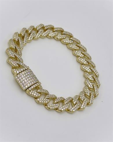 Vp 14 K Altın Kaplama Full Taşlı Gurmet Model Bileklik