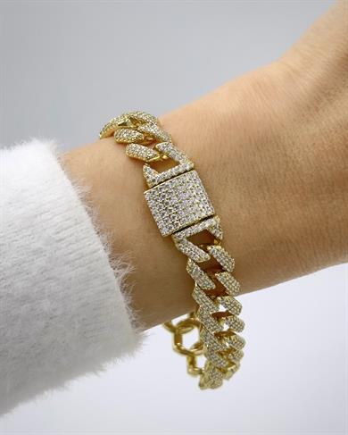 Vp 14 K Altın Kaplama Full Taşlı Gurmet Model Bileklik