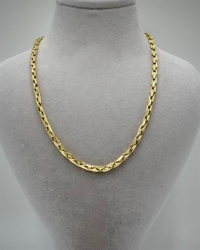 Vp 14 K Altın Kaplama Geçme Model Kolye 45cm