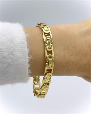Vp 14 K Altın Kaplama İçiçe Baglantılı Model Bileklik