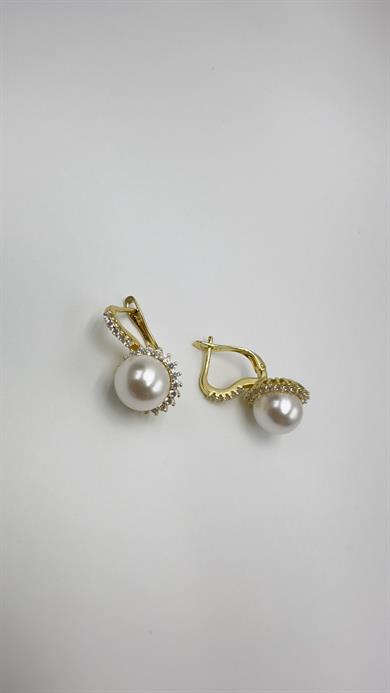 Vp 14 K Altın Kaplama İnci Model Küpe