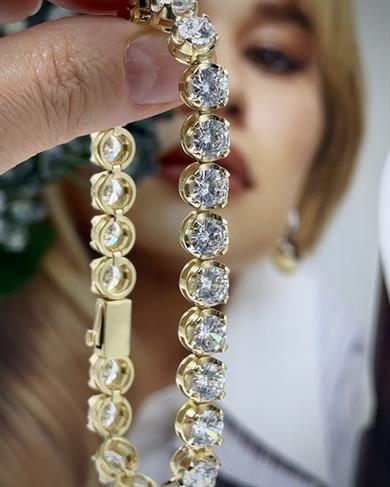 Vp 14 K Altın Kaplama Kalın Suyolu Bileklik