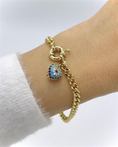 Vp 14 K Altın Kaplama Kalp Detay Model Bileklik