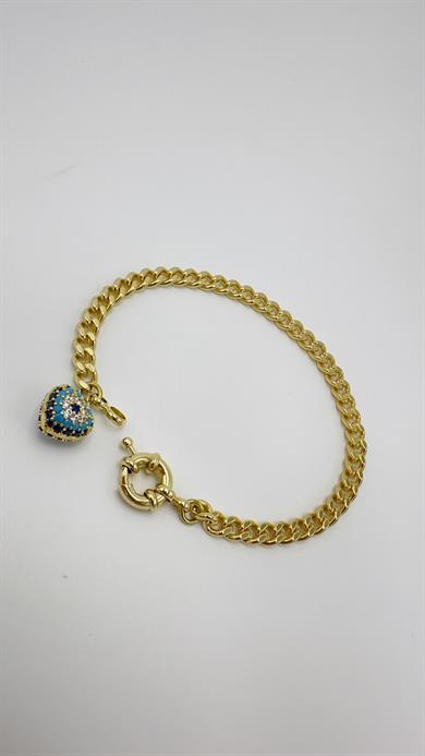 Vp 14 K Altın Kaplama Kalp Detay Model Bileklik