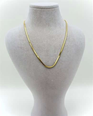 Vp 14 K Altın Kaplama Kare İtalyan Zincir 50cm