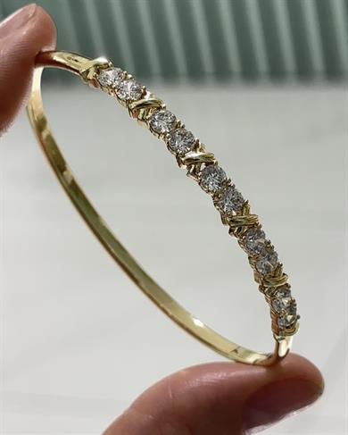 Vp 14 K Altın Kaplama Kare/ X  Model Bileklik Kombin