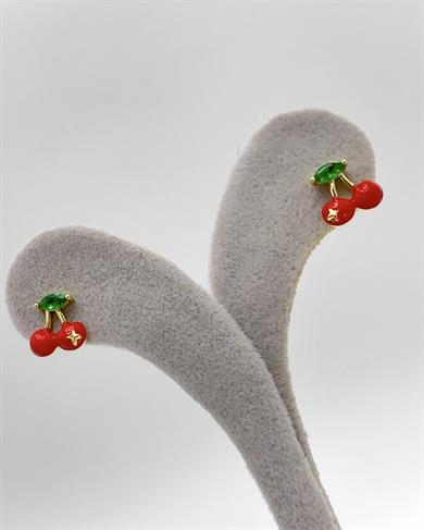 Vp 14 K Altın Kaplama Kiraz Model Küpe