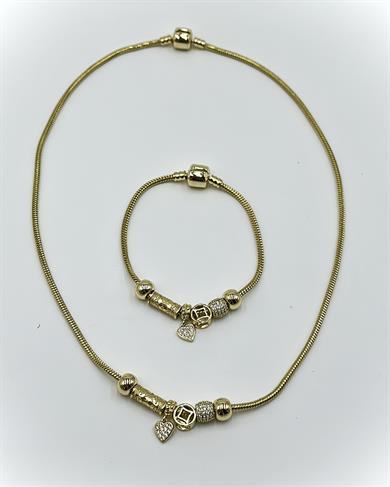 Vp 14 K Altın Kaplama Kalp Charm Kombin