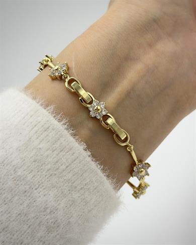 Vp 14 K Altın Kaplama Lotus Çiçeği Model Bileklik