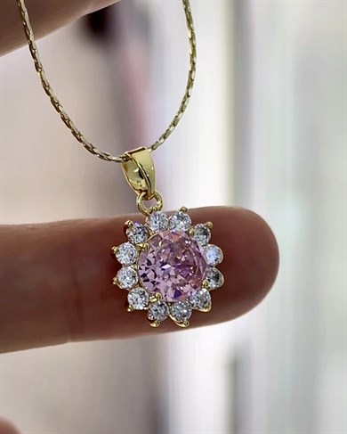 Vp 14 K Altın Kaplama Pembe Lotus Kombin