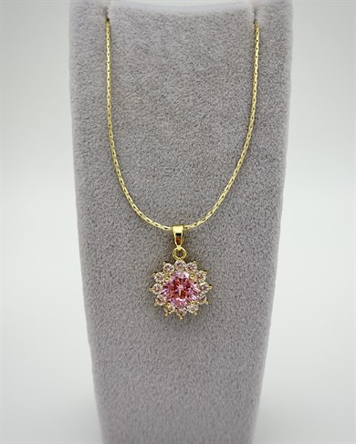 Vp 14 K Altın Kaplama Pembe Lotus Kombin