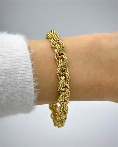 Vp 14 K Altın Kaplama Pırıltılı Hallow Model Bileklik