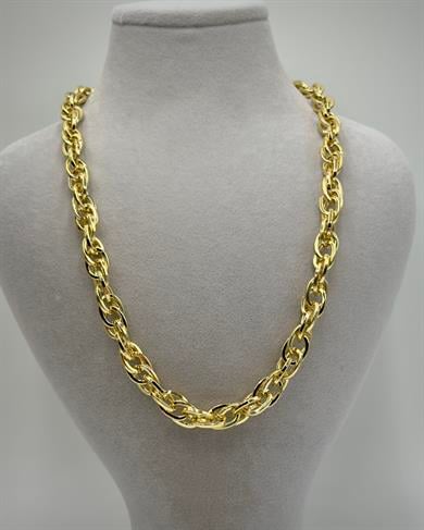 Vp 14 K Altın Kaplama Sarmal Kolye 55cm