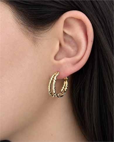 Vp 14 K Altın Kaplama Spiral Halka Model Küpe