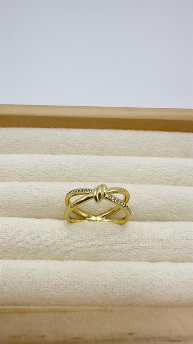 Vp 14 K Altın Kaplama Taşlı Düğüm Model Yüzük