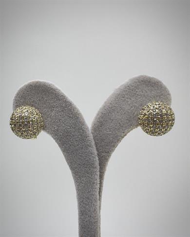 Vp 14 K Altın Kaplama Taşlı Dünya Model Küpe