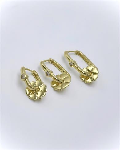 Vp 14 K Altın Kaplama Taşlı Göçmen 3lü Model Küpe