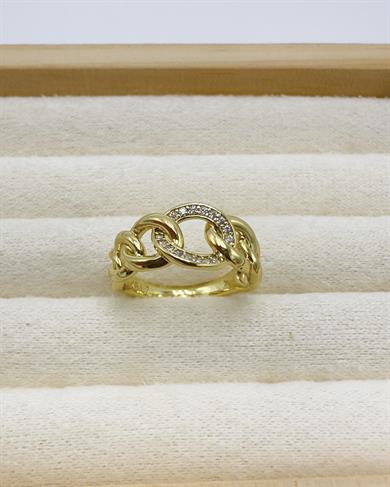 Vp 14 K Altın Kaplama Taşlı Gurmet Tasarım Yüzük