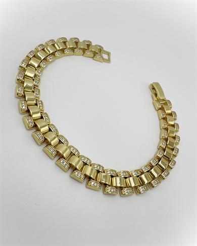 Vp 14 K Altın Kaplama Taşlı Kordon Model Bileklik