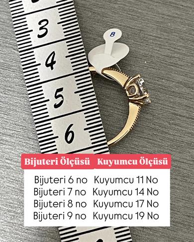 Vp 14 K Altın Kaplama Taşlı Labirent Model Yüzük