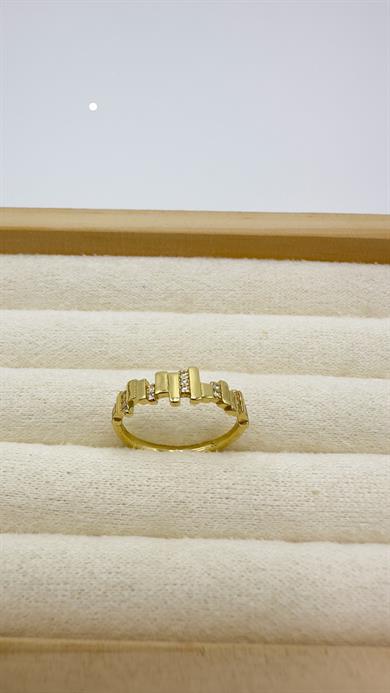 Vp 14 K Altın Kaplama Taşlı Labirent Model Yüzük