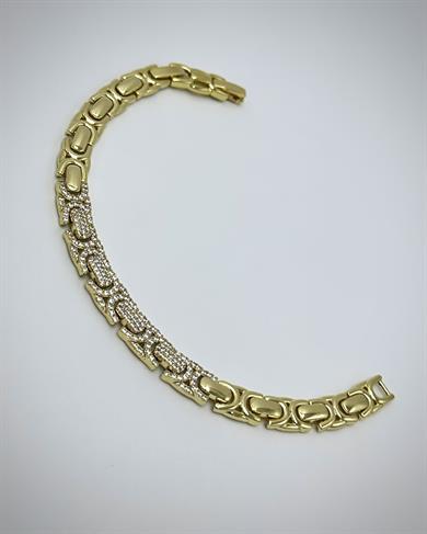 Vp 14 K Altın Kaplama Taşlı Royal Duo Model Bileklik