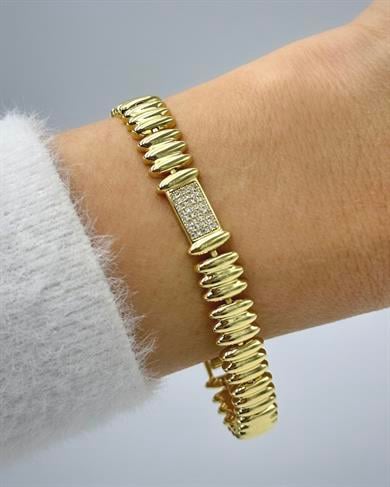 Vp 14 K Altın Kaplama Taşlı Titan Model Bileklik