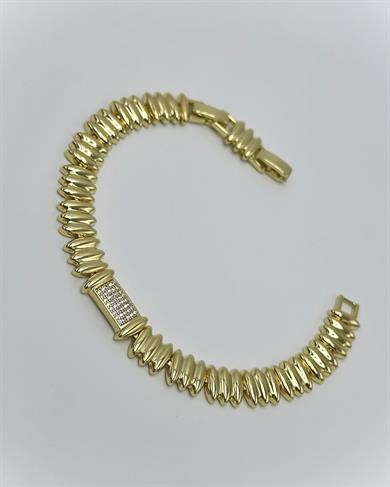 Vp 14 K Altın Kaplama Taşlı Titan Model Bileklik