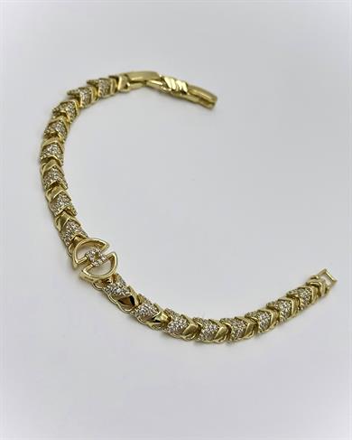 Vp 14 K Altın Kaplama Taşlı Zeron Model Bileklik