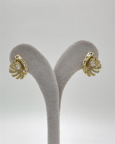 Vp 14 K Altın Kaplama Yelpaze Model Küpe