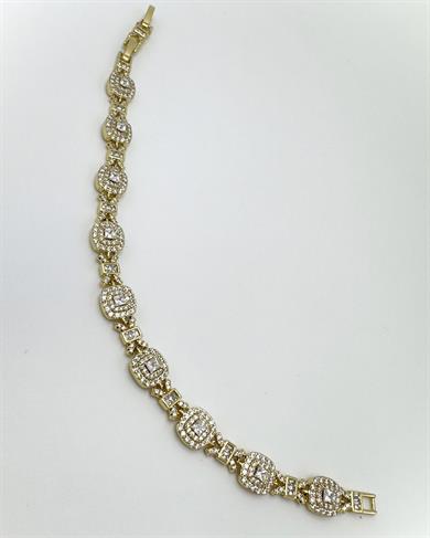 Vp 14 K Bağet Taşlı Kare Model Bileklik