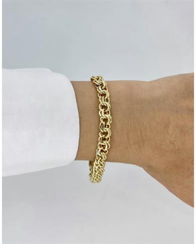 VIP 14K Altın Kaplama Gurmet Zincir Bileklik Kombini