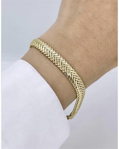 VIP 14K Altın Kaplama Gurmet Zincir Bileklik Kombini