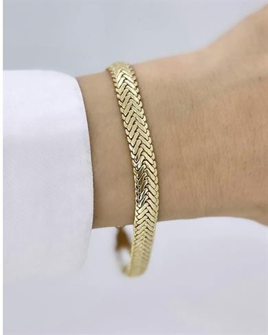 VIP 14K Altın Kaplama Gurmet Zincir Bileklik Kombini