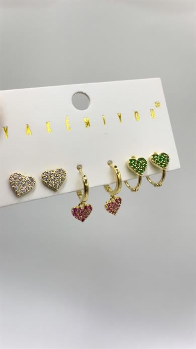 Vp 14 K Çoklu Kalpli Model Küpe