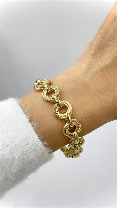 Vp 14 K Dokulu Halka Model Bileklik