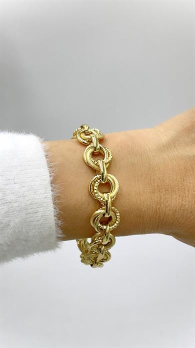 Vp 14 K Dokulu Halka Model Bileklik