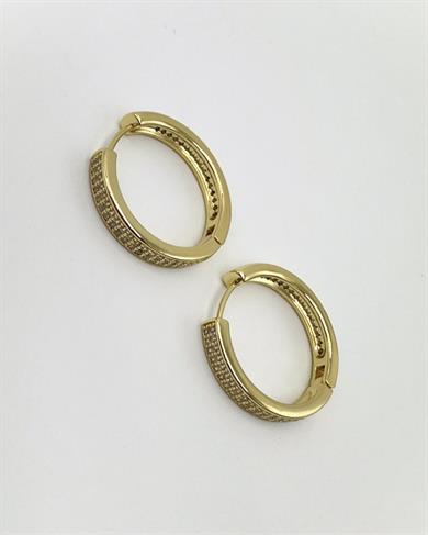 Vp 14 K Full Taşlı Halka Model Küpe